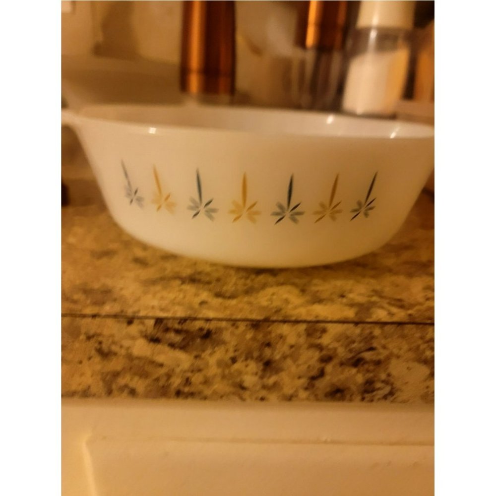 Vintage Anchor Hocking Fire-King Candle Glow Casserole Dish late MCM 1967-72